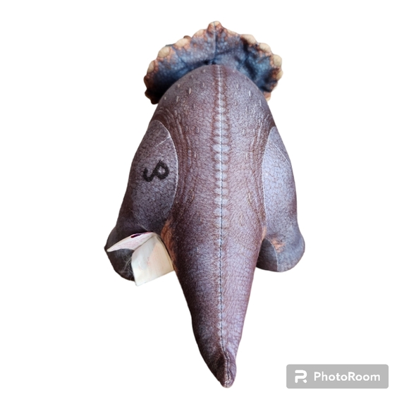 Vintage Jurassic Park Triceratops Plush Stuffed Animal Dinosaur Dakin 1992 EUC - Picture 6 of 13